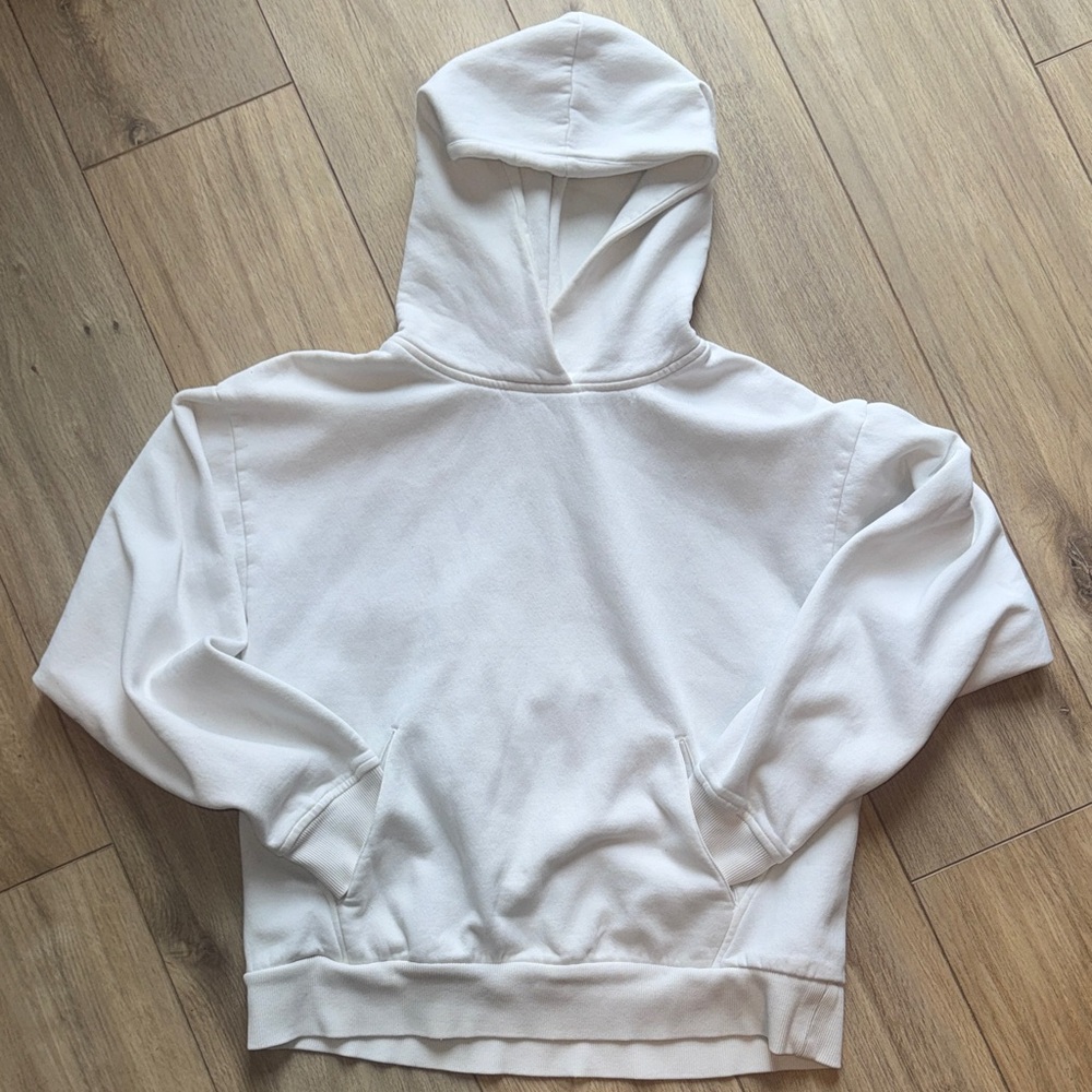 ZELLA White Long Sleeve Soft Cozy Oversized Hoodie Sweatshirt